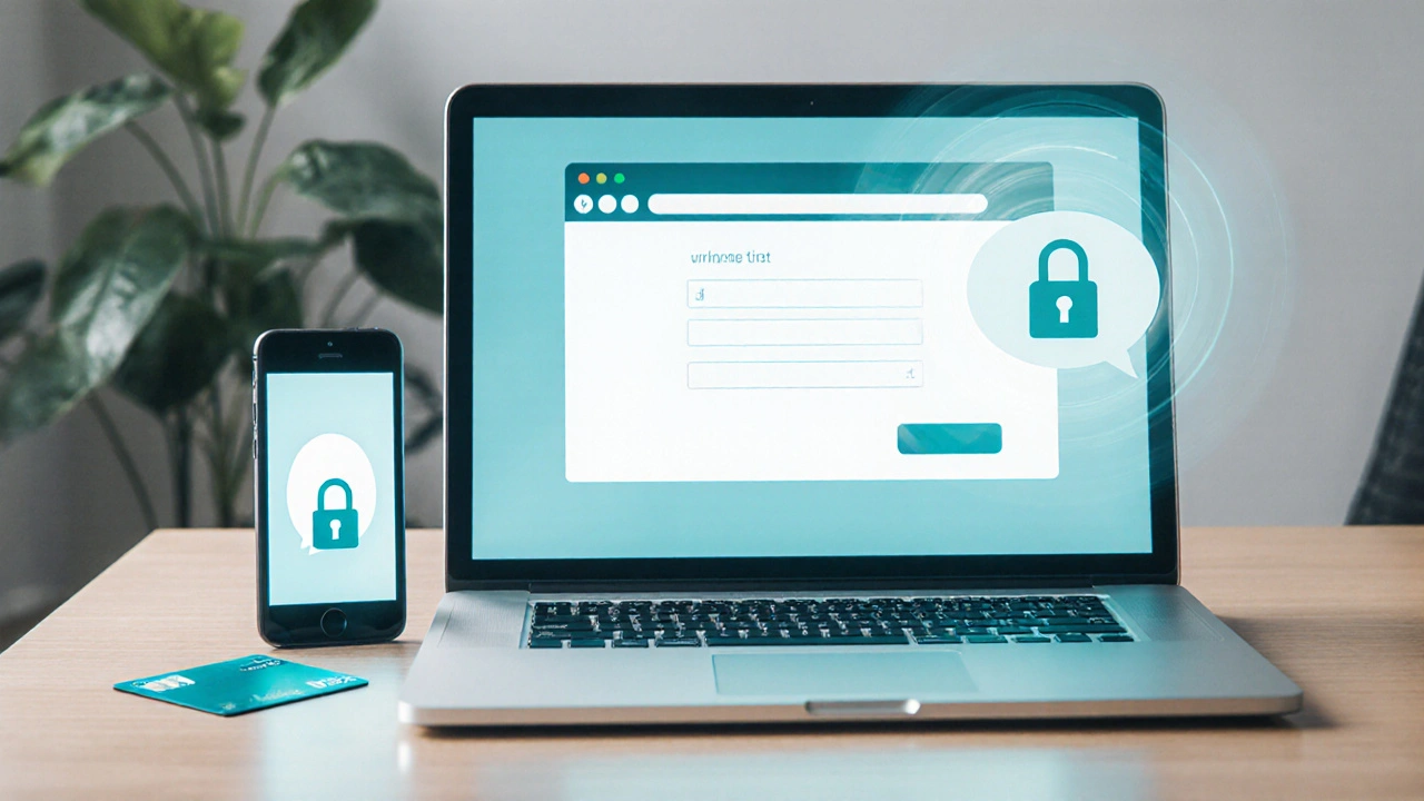 Laptop, phone, and credit card illustrating a secure, private booking process.