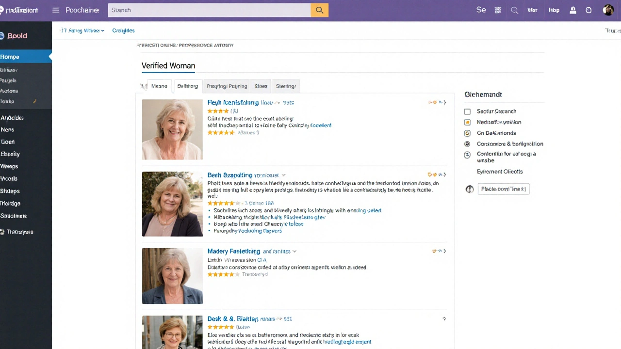 Verified mature escort profiles on a trusted platform with detailed bios and client reviews.