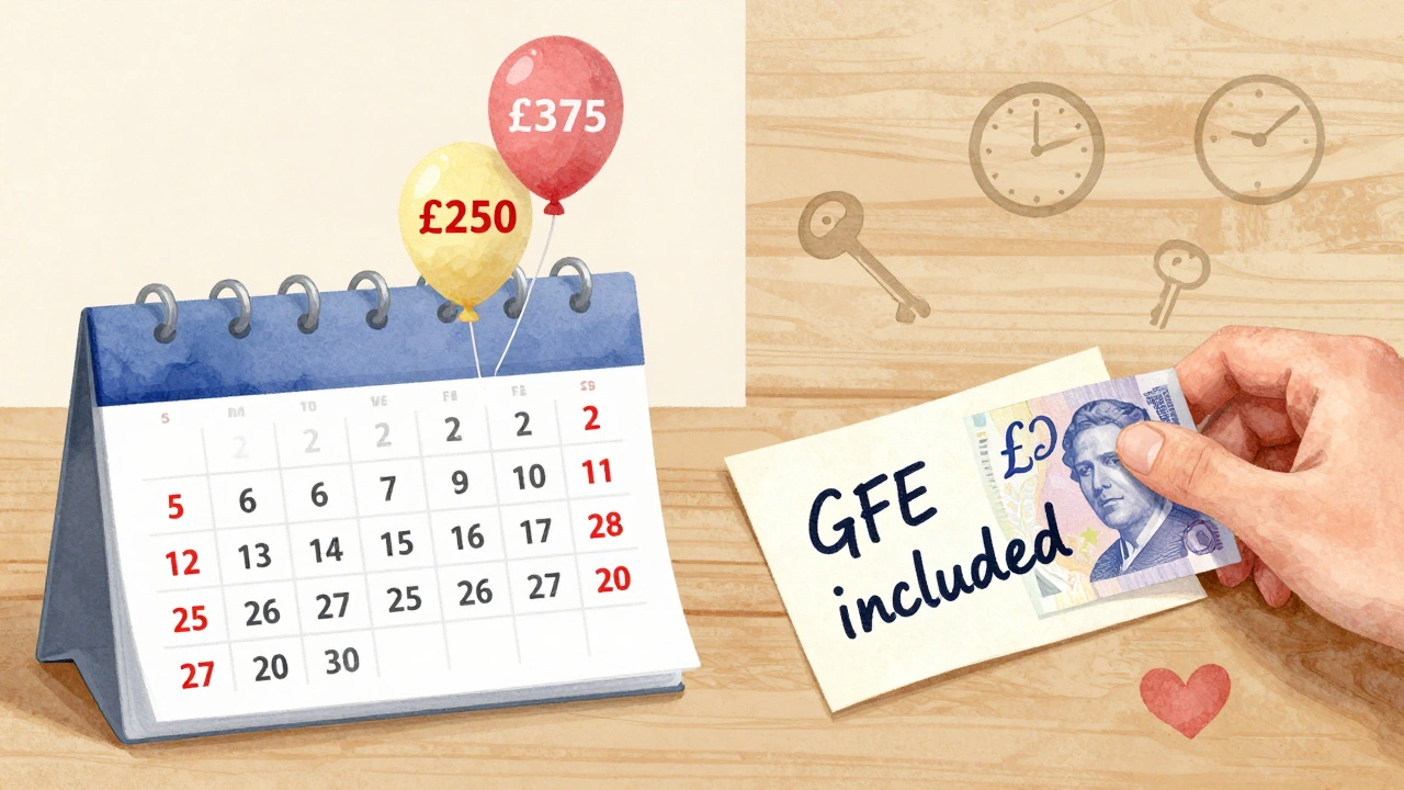 A conceptual split image showing rising escort prices and a note indicating girlfriend experience.